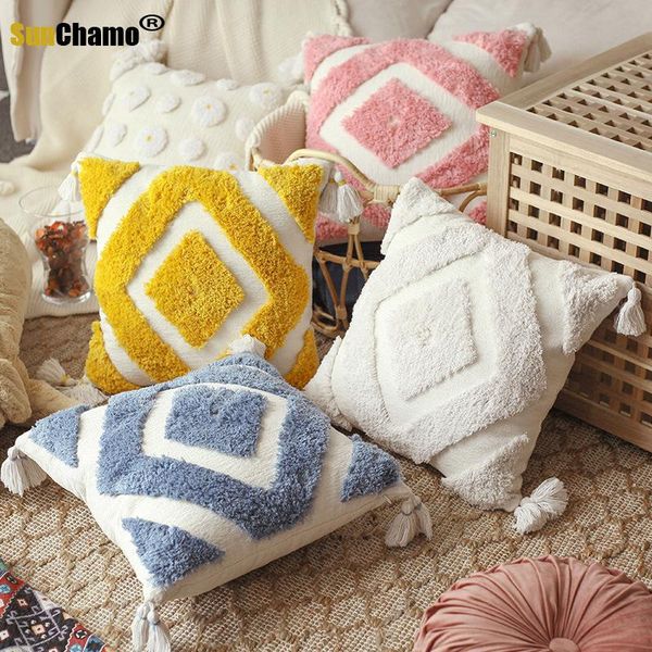 cushion/decorative pillow beige pink yellow tassels handmade embroidery cushion cover 45x45cm geometric home decor pillowcase sham
cushion/decorative pillow beige pink yellow tassels handmade embroidery cushion cover 45x45cm geometric home decor pillowcase sham