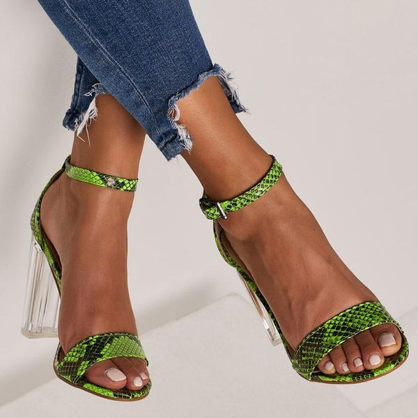 fashion snake pattern comfortable large size crystal thick heel sandals women dress shoes, Black
fashion snake pattern comfortable large size crystal thick heel sandals women dress shoes, Black