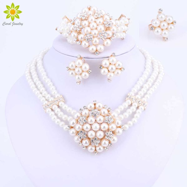 2020 new fashion imitation pearl dubai gold-color necklace set african beads costume acessories bridal wedding jewelry sets h1022, Silver
2020 new fashion imitation pearl dubai gold-color necklace set african beads costume acessories bridal wedding jewelry sets h1022, Silver