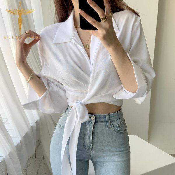 women's blouses & shirts women elegant flare long sleeve white blouse korean cross lace-up crop shirt retro thin high waist female slim
women's blouses & shirts women elegant flare long sleeve white blouse korean cross lace-up crop shirt retro thin high waist female slim