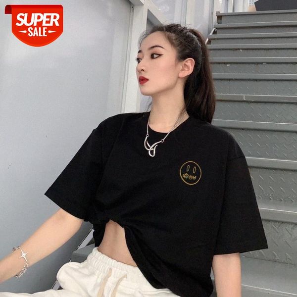 drew embroidered smiling face short-sleeved female justin bieber with t-shirt street fog loose men and women #ha6p, White;black
drew embroidered smiling face short-sleeved female justin bieber with t-shirt street fog loose men and women #ha6p, White;black