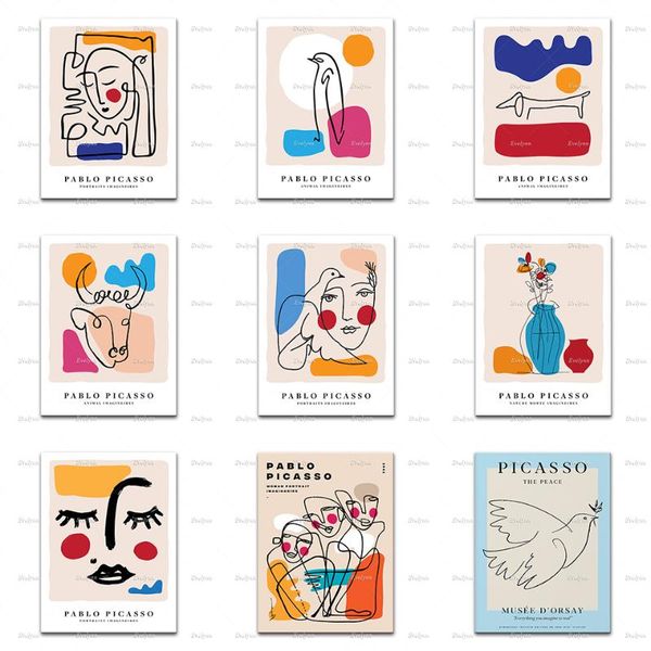 paintings picasso line art posters, woman portrait, minimalist, modern home living room decor prints wall canvas unique gift
paintings picasso line art posters, woman portrait, minimalist, modern home living room decor prints wall canvas unique gift