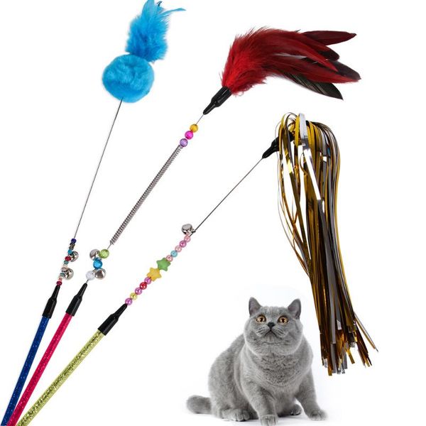 cat toys 4 pc funny 60cm metal wire spring feather with bell rods stick pet interactive toy standding
cat toys 4 pc funny 60cm metal wire spring feather with bell rods stick pet interactive toy standding