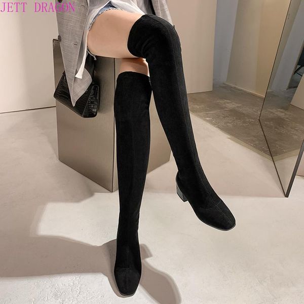 boots 2021 fashion knee high women's winter thick heel stretc long slip on autumn shoes woman black 34-43
boots 2021 fashion knee high women's winter thick heel stretc long slip on autumn shoes woman black 34-43
