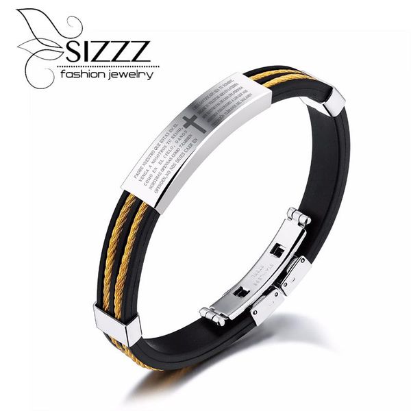 tennis sizzz 21cm long 11mm wide trendy stainless steel black silicone gold/silver color bracelet&bangles for men, Golden;silver
tennis sizzz 21cm long 11mm wide trendy stainless steel black silicone gold/silver color bracelet&bangles for men, Golden;silver