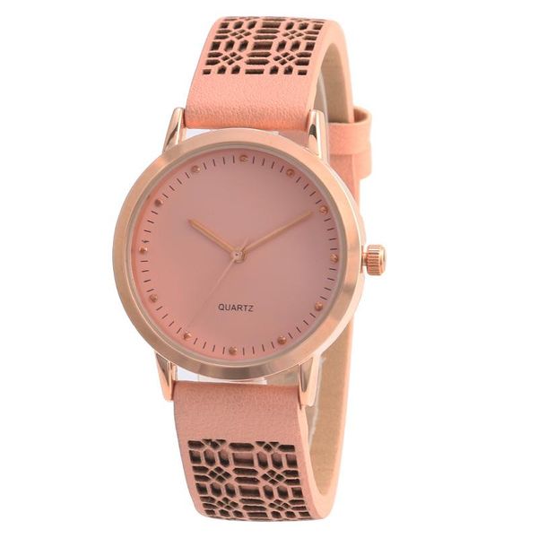 wristwatches lady watch skeleton strap unique design, Slivery;brown