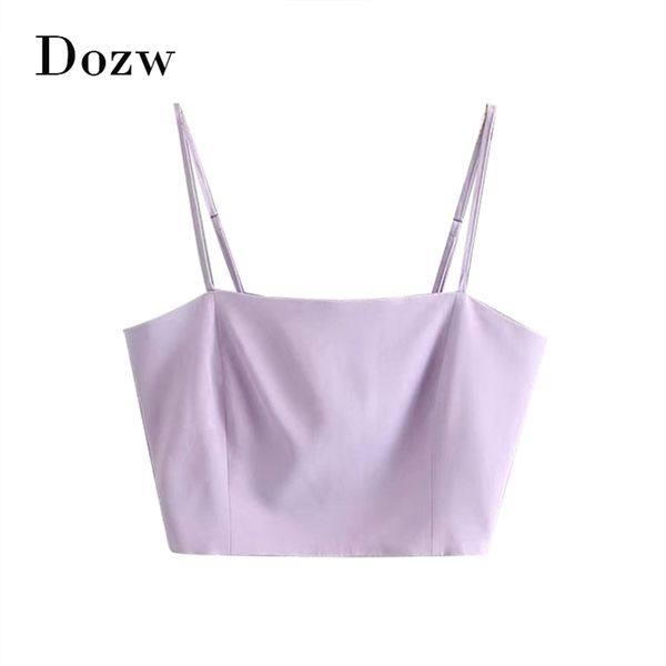 summer chic solid camis women spaghetti strap sleeveless party crop female backless purple casual tunic 210515, White
summer chic solid camis women spaghetti strap sleeveless party crop female backless purple casual tunic 210515, White