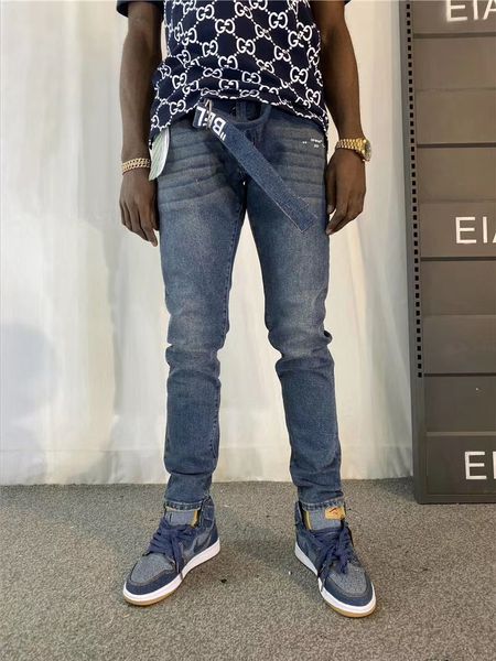 American High Street Brand OFF Stretch Classic Style Fit Blue Man Pants Streetwear Slim Mens Jeans Trousers Mens Clothing, As photo
American High Street Brand OFF Stretch Classic Style Fit Blue Man Pants Streetwear Slim Mens Jeans Trousers Mens Clothing, As photo