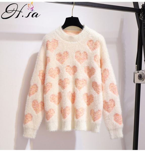 h.sa women sweaters winter fashion sweet heart pearl beading pull warm jumpers outwear sweater knit jumper 210417, White;black
h.sa women sweaters winter fashion sweet heart pearl beading pull warm jumpers outwear sweater knit jumper 210417, White;black