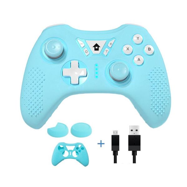 game controllers & joysticks wireless blue tooth controller joystick gamepad for switch pro/pc with silicone case
game controllers & joysticks wireless blue tooth controller joystick gamepad for switch pro/pc with silicone case