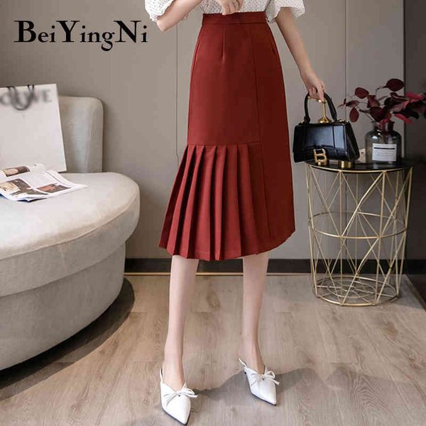 beiyingni high waist elegant summer long pleated midi skirt woman solid color office work wear irregular maxi black skirts 210416
beiyingni high waist elegant summer long pleated midi skirt woman solid color office work wear irregular maxi black skirts 210416