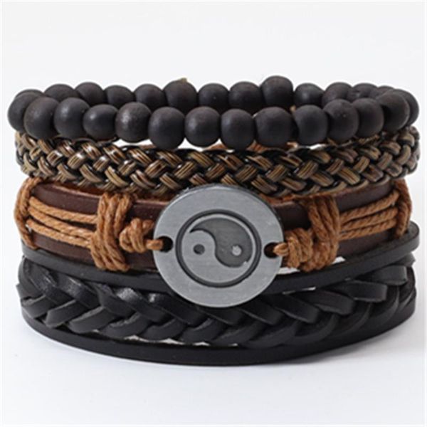 tennis taichi khaki black beads wristband multilayer leather bracelets set men women homme fashion jewelry accessories, Golden;silver
tennis taichi khaki black beads wristband multilayer leather bracelets set men women homme fashion jewelry accessories, Golden;silver