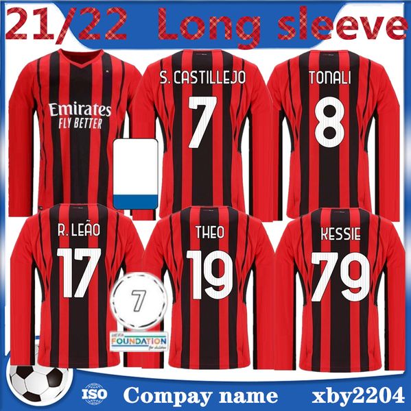 21 22 ac milan long sleeve soccer jersey ibrahimovic brahim bennacer kessie romagnoli calhanoglu 2021 2022 football shirt tonali rebic maill, Black;yellow
21 22 ac milan long sleeve soccer jersey ibrahimovic brahim bennacer kessie romagnoli calhanoglu 2021 2022 football shirt tonali rebic maill, Black;yellow