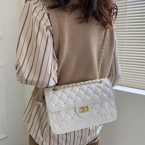 evening bags luxury women small pu leather chain shoulder bag designer ladies rivet handbags crossbody fashion female messenger
evening bags luxury women small pu leather chain shoulder bag designer ladies rivet handbags crossbody fashion female messenger
