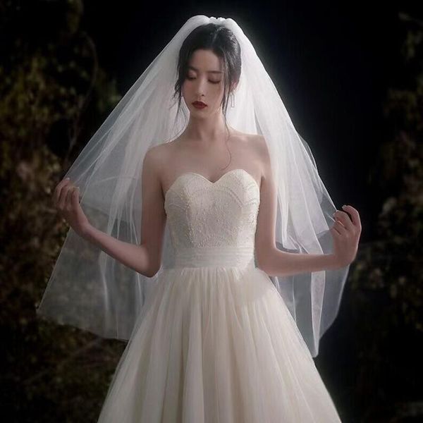 bridal veils 2t wedding veil short soft tulle two layer ivory white fingertip length bride accessories, Black
bridal veils 2t wedding veil short soft tulle two layer ivory white fingertip length bride accessories, Black