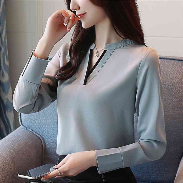 elegant women blouse shirts autumn v neck chiffon female femme long sleeve blusas clothes 932d 210420, White
elegant women blouse shirts autumn v neck chiffon female femme long sleeve blusas clothes 932d 210420, White