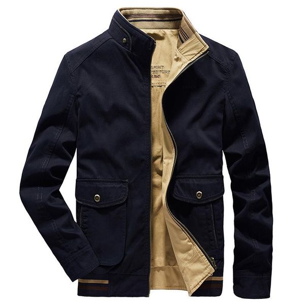 men's jackets 2021 autumn military jacket men casual cotton stand collar coat both sides wear windbreaker middle-aged dad m-4xl, Black;brown
men's jackets 2021 autumn military jacket men casual cotton stand collar coat both sides wear windbreaker middle-aged dad m-4xl, Black;brown