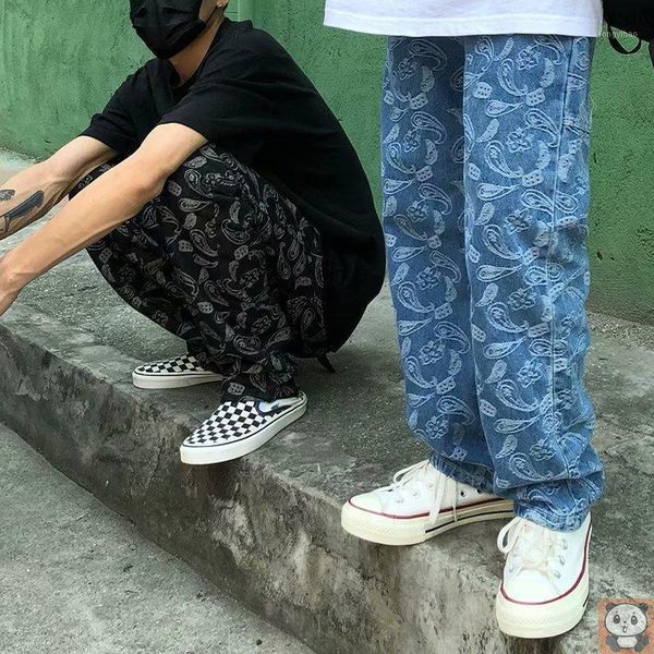 street hip-hop full printed embroidered paisley jeans loose straight retro daddy pants men and women fashion men's, Black
street hip-hop full printed embroidered paisley jeans loose straight retro daddy pants men and women fashion men's, Black