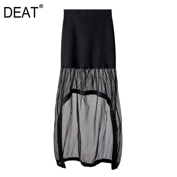 long halfbody skirt black mesh patchwork knitting zippers hips fake two pieces spring and summer women clothes gx108601 210421
long halfbody skirt black mesh patchwork knitting zippers hips fake two pieces spring and summer women clothes gx108601 210421