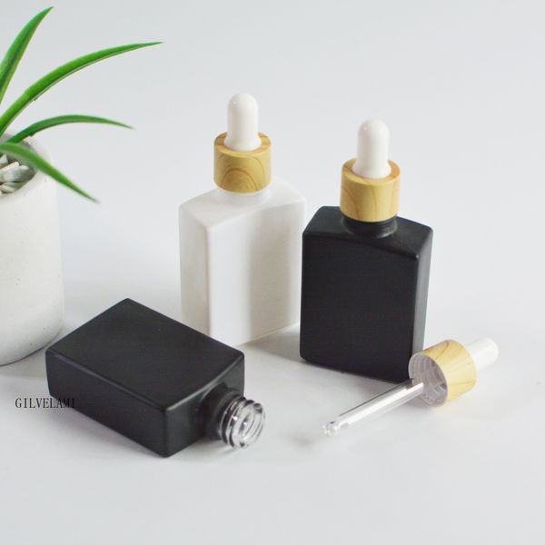 30ml 1 oz essential oil dropper bottles with plastic bamboo wood look caps square black/white glass cosmetic drop packaging container makeup
30ml 1 oz essential oil dropper bottles with plastic bamboo wood look caps square black/white glass cosmetic drop packaging container makeup