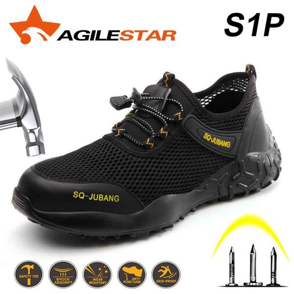 boots breathable men's safety shoes s1p with steel toe cap casual work indestructible puncture-proof, Black
boots breathable men's safety shoes s1p with steel toe cap casual work indestructible puncture-proof, Black