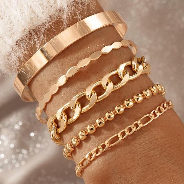link, chain 5pcs women bracelets geometric exquisite bohemian all match link for beach daily wear vacations office festivals, Black
link, chain 5pcs women bracelets geometric exquisite bohemian all match link for beach daily wear vacations office festivals, Black