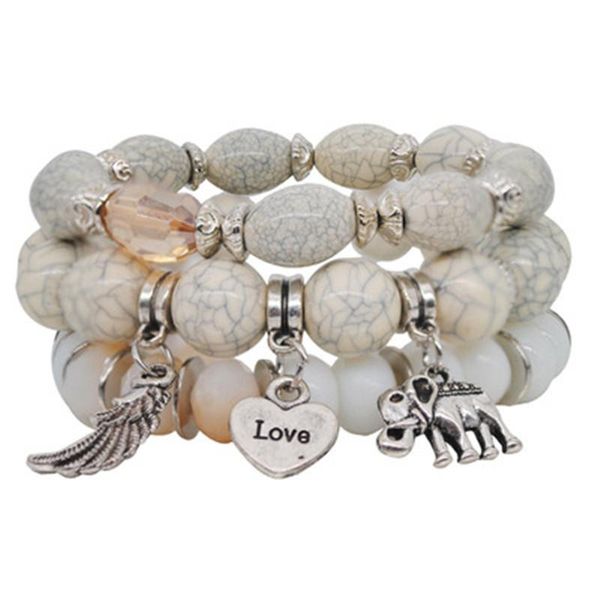 link, chain bracelets fashion boho heart elephant bangles female stone beaded bracelet set with colorful gem long wrap jewelry for women, Black
link, chain bracelets fashion boho heart elephant bangles female stone beaded bracelet set with colorful gem long wrap jewelry for women, Black