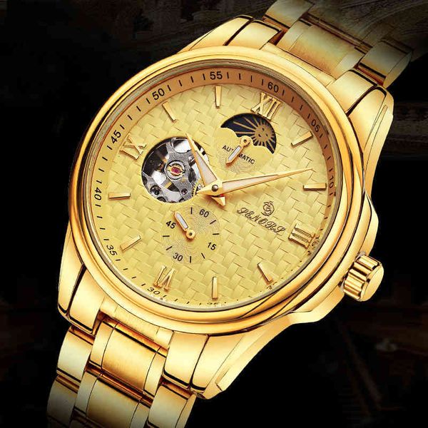 luxury men mechanical watertight watches lightweight tours dial automatic quartz company men's clock relogio masculino, Slivery;brown
luxury men mechanical watertight watches lightweight tours dial automatic quartz company men's clock relogio masculino, Slivery;brown
