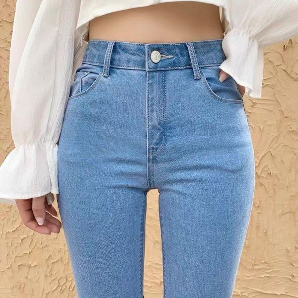 women's jeans woman pants ankle tight high waist trousers winter stretch pantalones vaqueros mujer, Blue
women's jeans woman pants ankle tight high waist trousers winter stretch pantalones vaqueros mujer, Blue