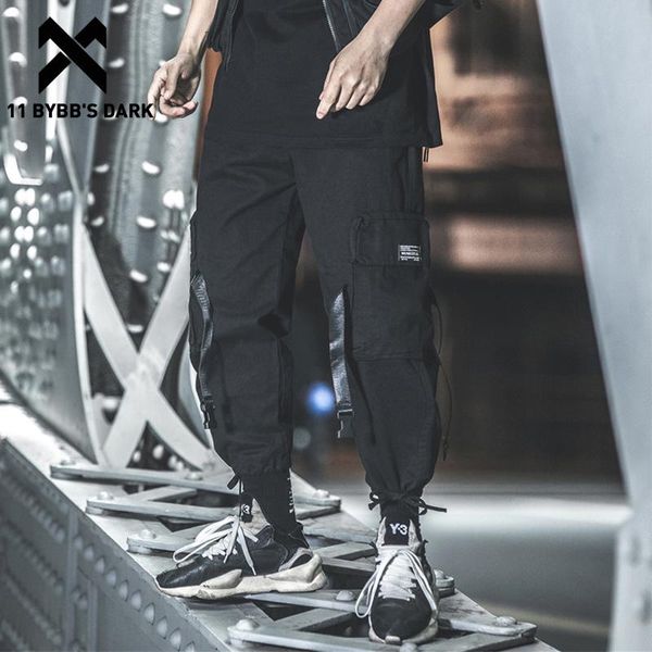 men's pants 11 bybb's dark streetwear loose cargo men joggers 2021 fashion trousers techwear patchwork pockets ribbon, Black
men's pants 11 bybb's dark streetwear loose cargo men joggers 2021 fashion trousers techwear patchwork pockets ribbon, Black