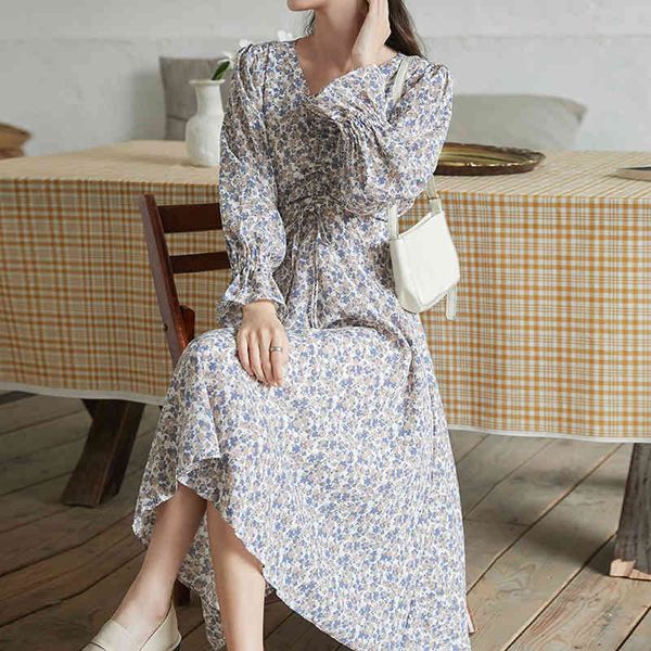 women dresses chiffon long sleeve spring autumn floral dress women's v-neck ruffle waist vintage 331e 210420, Black;gray
women dresses chiffon long sleeve spring autumn floral dress women's v-neck ruffle waist vintage 331e 210420, Black;gray