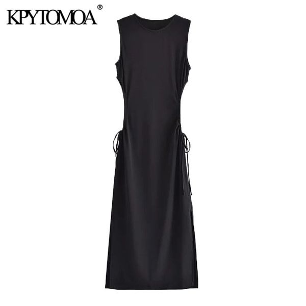 women chic fashion hollow out with drawstring midi dress vintage sleeveless side vents female dresses vestidos 210421, Black;gray
women chic fashion hollow out with drawstring midi dress vintage sleeveless side vents female dresses vestidos 210421, Black;gray