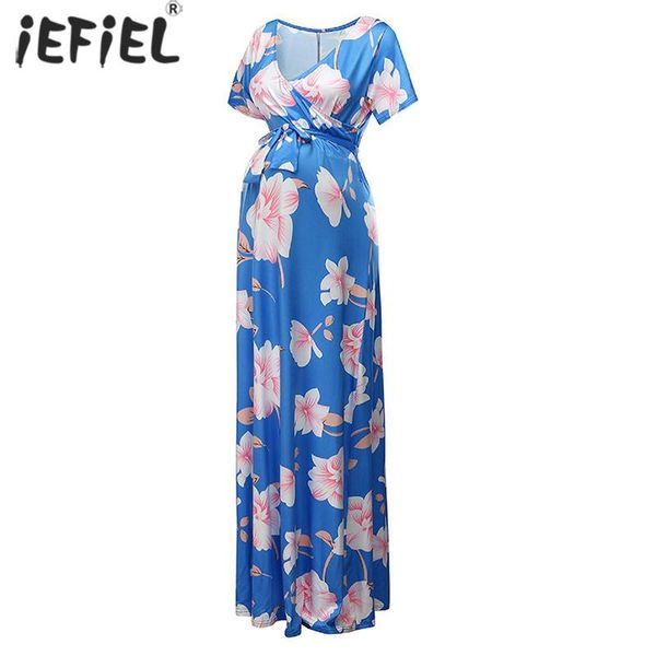 maternity dresses summer for po shoot pregnant women floral print v-neck maxi plus size dress pregnancy pography clothes, White
maternity dresses summer for po shoot pregnant women floral print v-neck maxi plus size dress pregnancy pography clothes, White