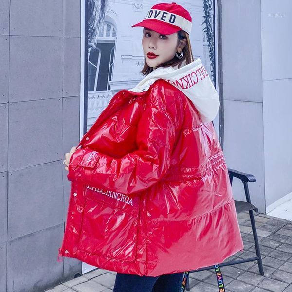 women's down & parkas korean jacket women winter warm parker female short overcoat casual hooded shiny thicken white duck outerwear, Black
women's down & parkas korean jacket women winter warm parker female short overcoat casual hooded shiny thicken white duck outerwear, Black