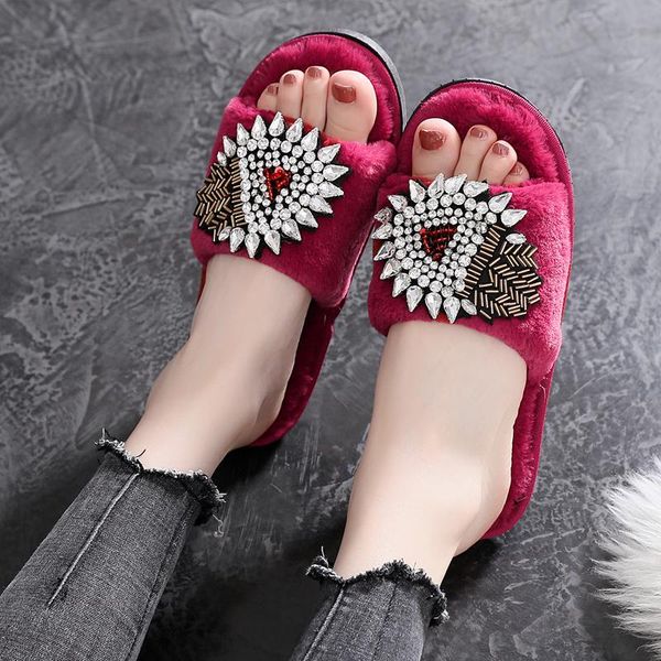 slippers fur slipper crystal winter women soft cotton home indoor ladies slip on shoes fashion platform casual house, Black
slippers fur slipper crystal winter women soft cotton home indoor ladies slip on shoes fashion platform casual house, Black