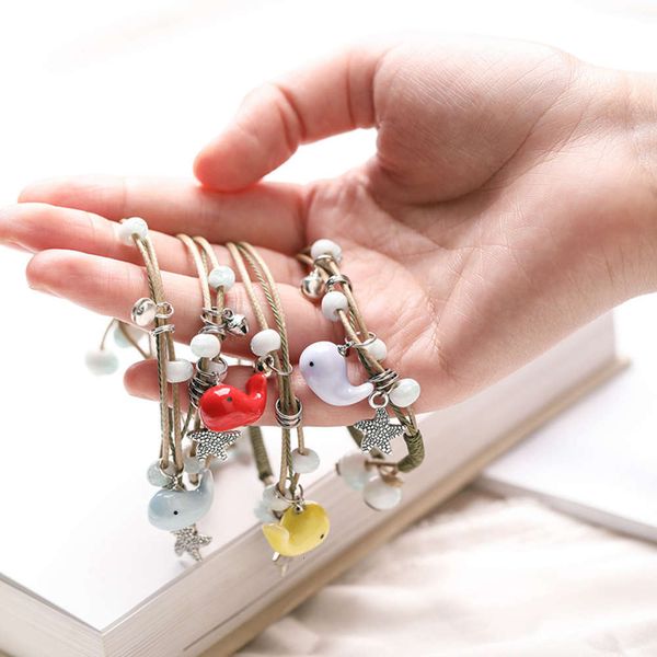 exquisite jewelry lovers bracelet lovely dolphin woven hand rope friend student gift accessories, Black
exquisite jewelry lovers bracelet lovely dolphin woven hand rope friend student gift accessories, Black