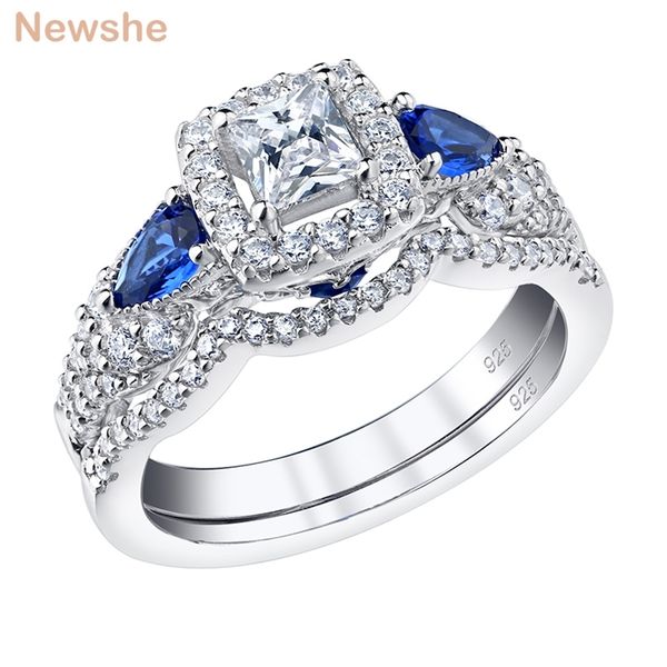 she 2pcs 100% solid 925 sterling silver wedding engagement rings for women princess cut blue pear aaaaa zircons bridal set 210924, Slivery;golden
she 2pcs 100% solid 925 sterling silver wedding engagement rings for women princess cut blue pear aaaaa zircons bridal set 210924, Slivery;golden