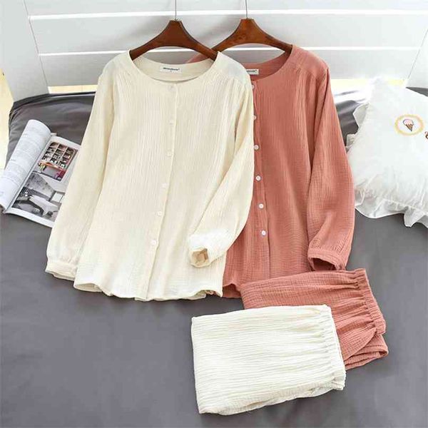 japanese-style spring and autumn ladies pajamas suit cotton crepe long-sleeved trousers two-piece buttoned home service women 210924, Black;red
japanese-style spring and autumn ladies pajamas suit cotton crepe long-sleeved trousers two-piece buttoned home service women 210924, Black;red