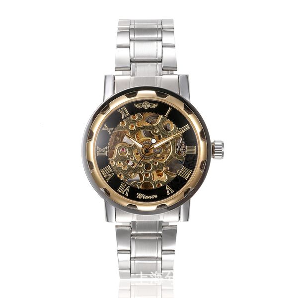 winner 001 men's roman numeral hollow out manual mechanical watch fashion business, Slivery;brown
winner 001 men's roman numeral hollow out manual mechanical watch fashion business, Slivery;brown