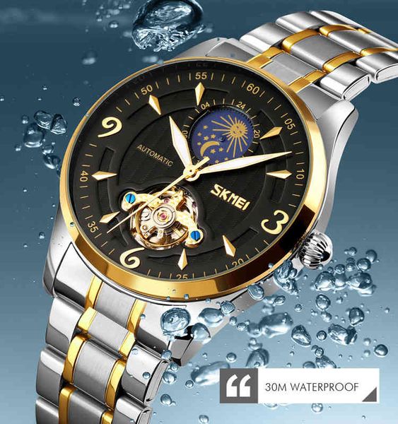 automatic mechanical men watches skmei moon phase waterproof man mechanical hollow reloj hombre 9239, Slivery;brown
automatic mechanical men watches skmei moon phase waterproof man mechanical hollow reloj hombre 9239, Slivery;brown