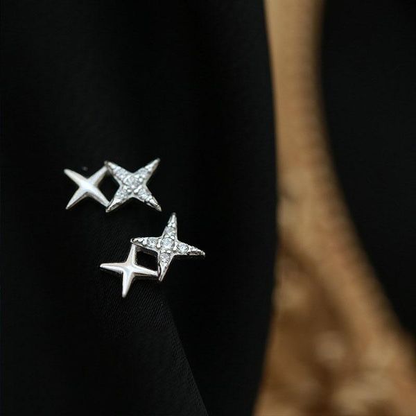 design trendy simple four-pointed star studs earrings for women girl small conch ear bone piercing jewelry gift stud, Golden;silver
design trendy simple four-pointed star studs earrings for women girl small conch ear bone piercing jewelry gift stud, Golden;silver