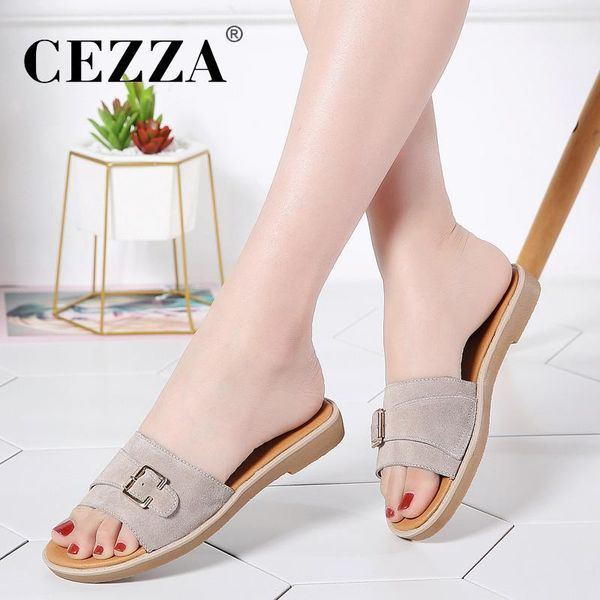 slippers cezza 2021 summer women female flat sandals shoes ladies slip-on leather suede slides flip flops woman sandalie, Black
slippers cezza 2021 summer women female flat sandals shoes ladies slip-on leather suede slides flip flops woman sandalie, Black