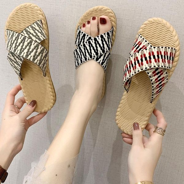 fisherman shoes slippers women wear 2021 summer retro linen students non-slip beach female flat, Black
fisherman shoes slippers women wear 2021 summer retro linen students non-slip beach female flat, Black