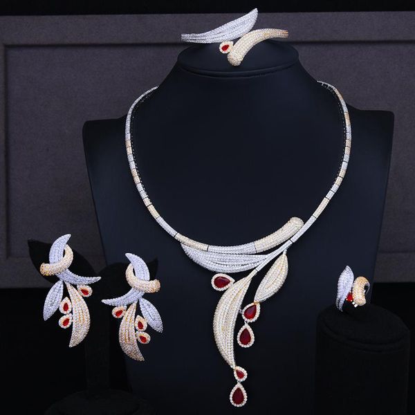 earrings & necklace godki jimbora elegant brand bridal 4pcs wedding jewelry sets for women statement ring accessorie, Silver
earrings & necklace godki jimbora elegant brand bridal 4pcs wedding jewelry sets for women statement ring accessorie, Silver