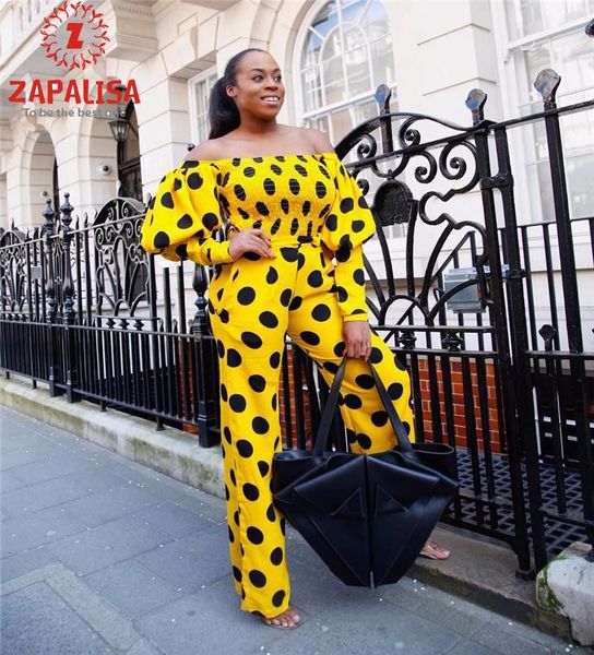 two piece dress zapalisa polka dot printed fashion elegant women 2 outfits lantern sleeve off-shoulder crop +high waist wide leg pants, White
two piece dress zapalisa polka dot printed fashion elegant women 2 outfits lantern sleeve off-shoulder crop +high waist wide leg pants, White