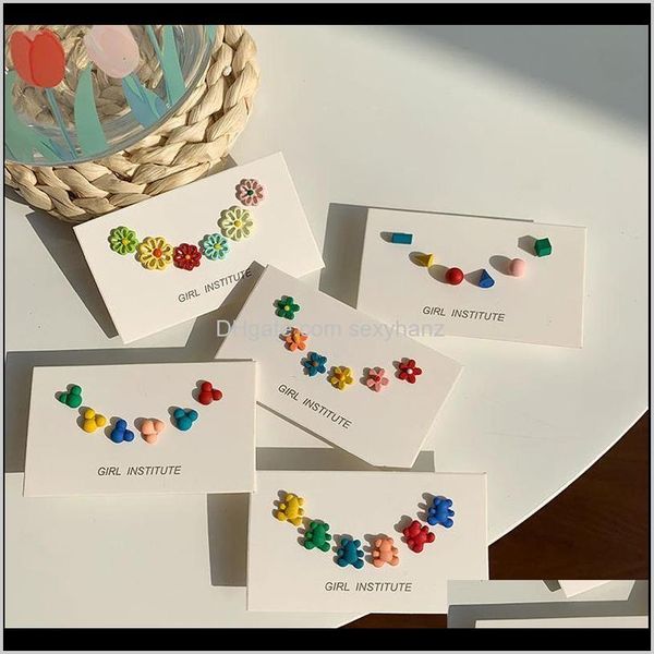 jewelrysweet cute colorful flower geometric stud earrings set for women fashion spring summer holiday jewelry oorbellen drop delivery 2021 h, Golden;silver
jewelrysweet cute colorful flower geometric stud earrings set for women fashion spring summer holiday jewelry oorbellen drop delivery 2021 h, Golden;silver