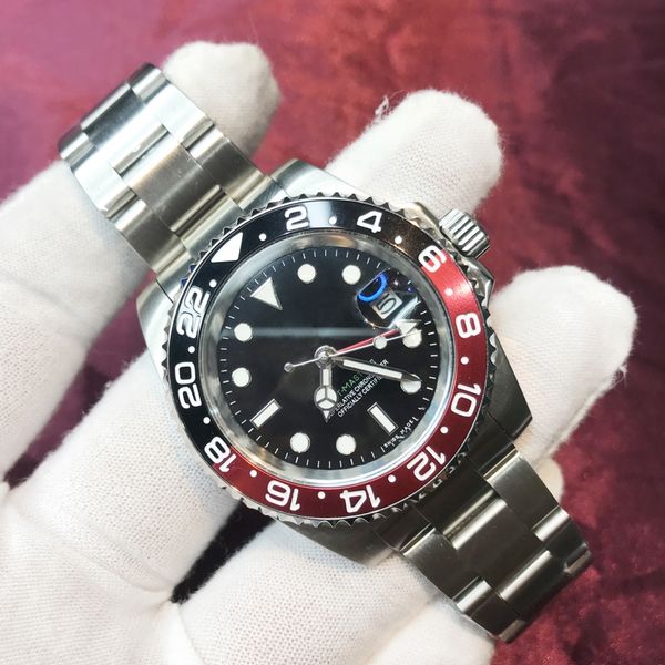 men watches 2813 black and red ceramic bezel black dial sapphire glass 904l stainless steel luminous mechanical waterproof wristwatches, Slivery;brown
men watches 2813 black and red ceramic bezel black dial sapphire glass 904l stainless steel luminous mechanical waterproof wristwatches, Slivery;brown