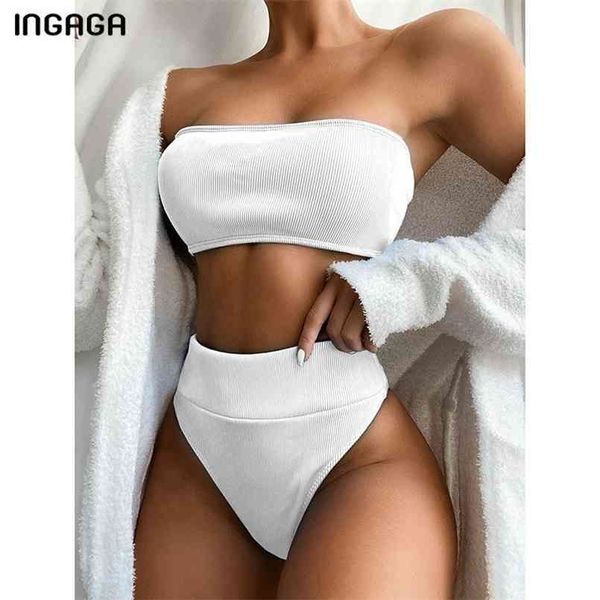 ingaga high waist bikinis bandeau swimsuits swimwear women black strapless biquini cut bathing suit beachwear 210630, White;black
ingaga high waist bikinis bandeau swimsuits swimwear women black strapless biquini cut bathing suit beachwear 210630, White;black