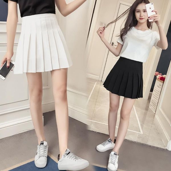 skirts pleated elastic 2021 girl summer a-line cute school kawaii white black pink blue mini skirt
skirts pleated elastic 2021 girl summer a-line cute school kawaii white black pink blue mini skirt
