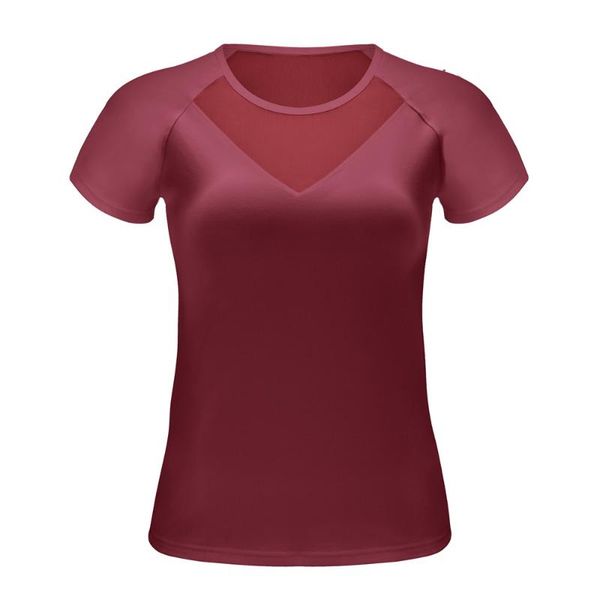 yoga outfits solid short-sleeved shirt women soft mesh for gym fitness running breathable quick-dry t-shirt, White;red
yoga outfits solid short-sleeved shirt women soft mesh for gym fitness running breathable quick-dry t-shirt, White;red
